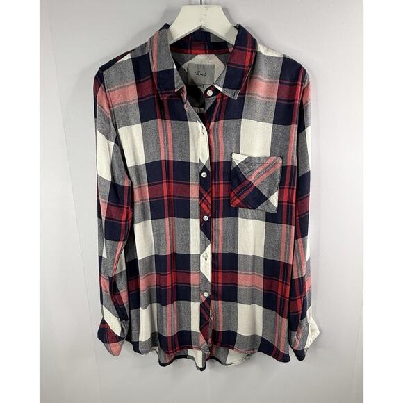 Rails Tops - Rails Hunter Plaid Shirt Top Womens Sz M Plaid $188 Western Rustic Outdoor Rayon